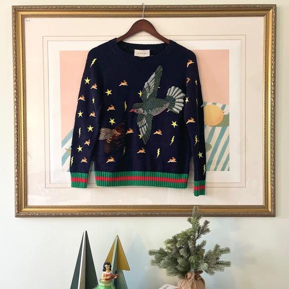 Gucci crewneck embroidered wool knit - Picture 2 of 4